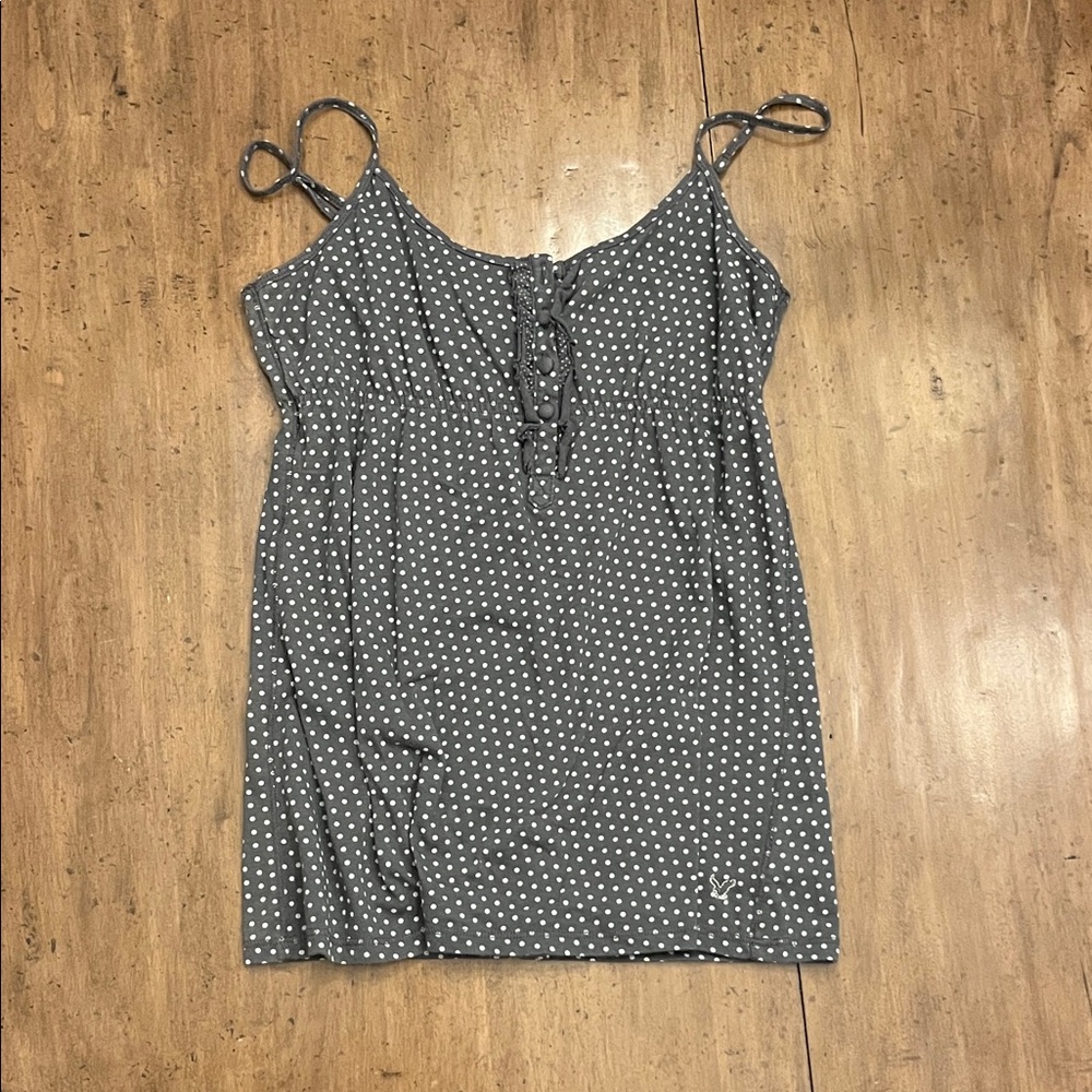 American Eagle Outfitters Gray Polka Dot Camisole
